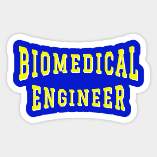 Biomedical Engineer in Yellow Color Text Sticker